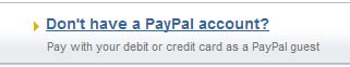 Paypal No Account